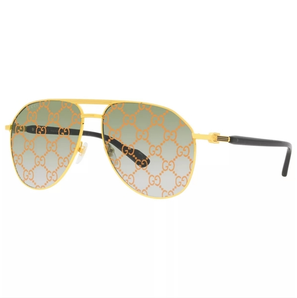 GUCCI AVIATOR GG1220 SUNGLASSES GUCCI LOGO - Picture 2 of 12